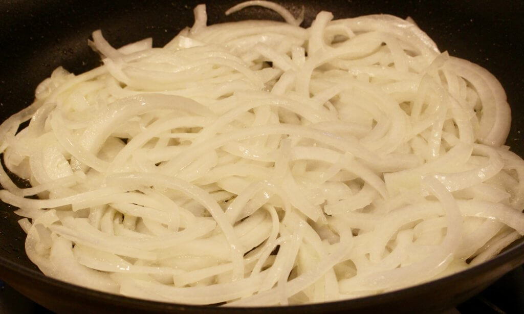 Thinly sliced and salted onions