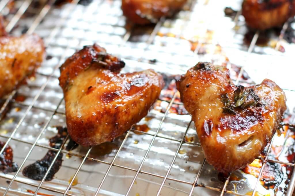 Baked Teriyaki Honey Lacquered Chicken Wings 