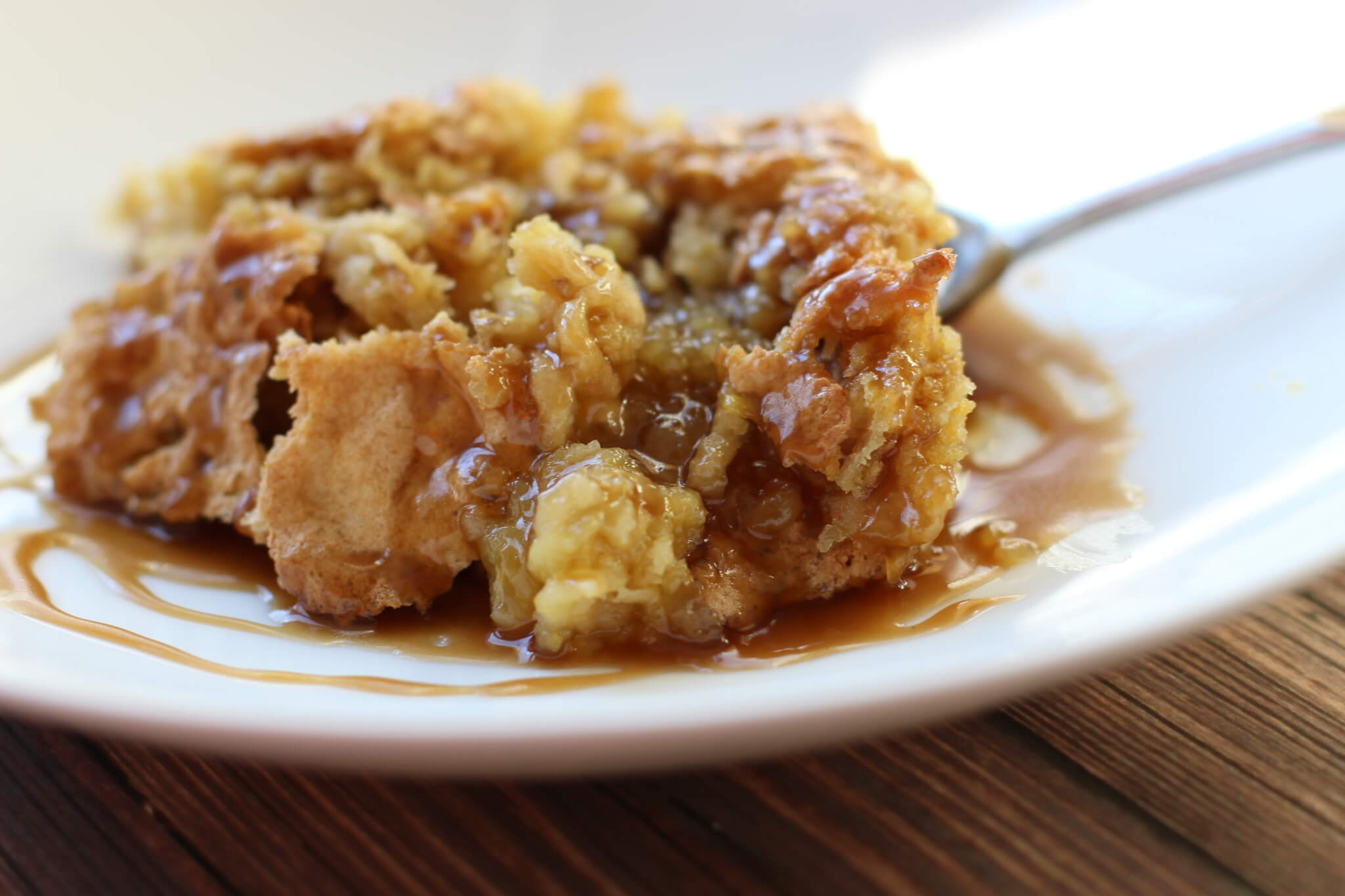 Old Fashioned Apple Pudding Cake with Caramel Sauce MEtirementblog