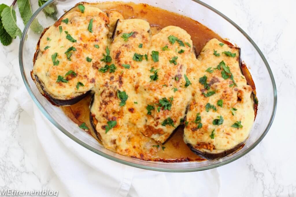 Turkey Moussaka Eggplant Boats