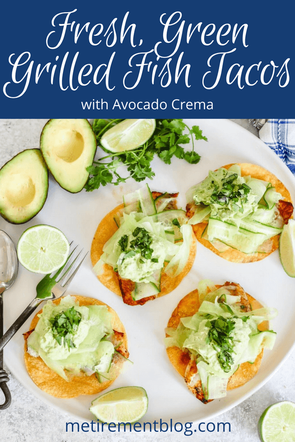 Grilled Fish Tacos with Avocado Crema