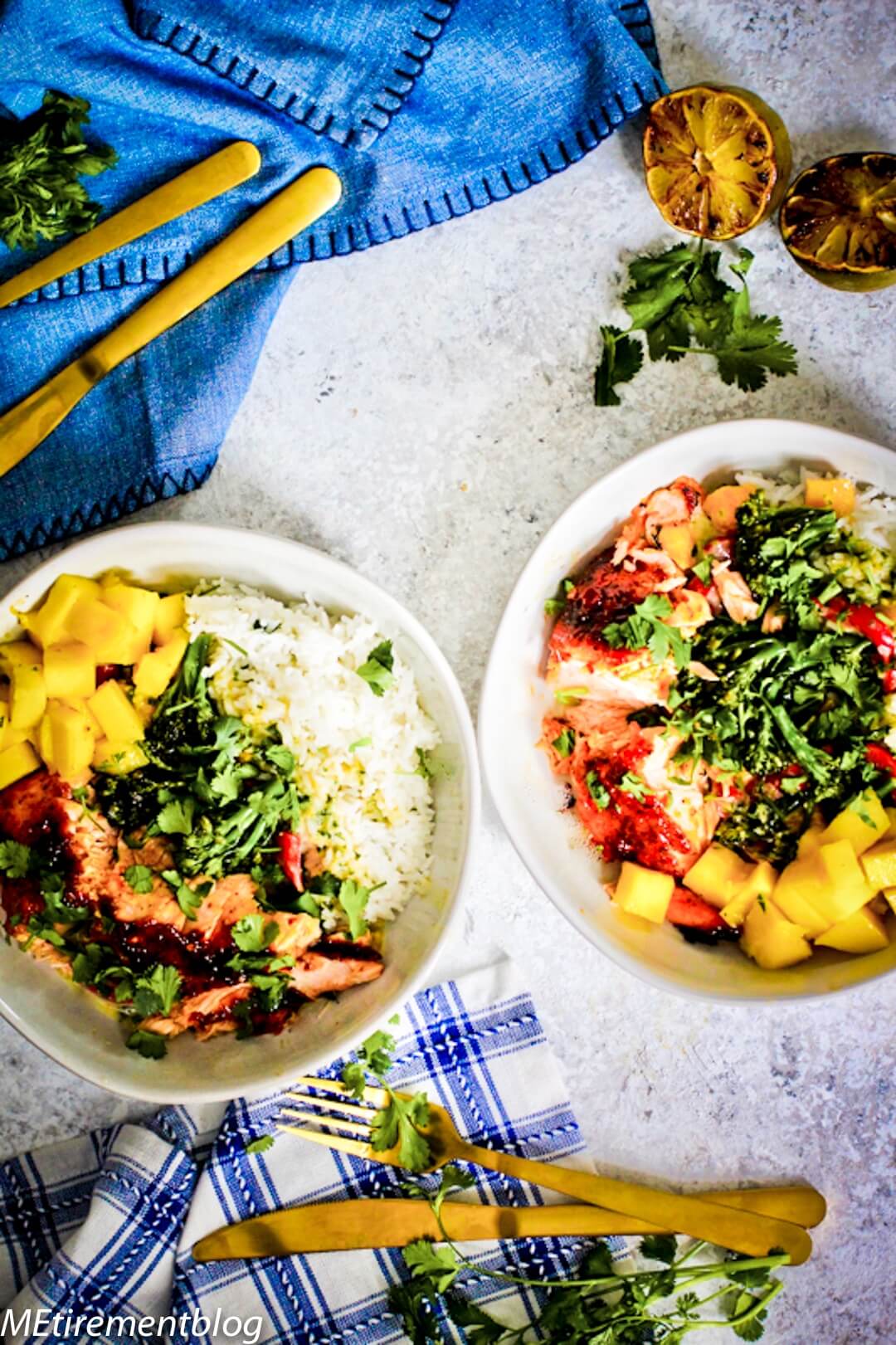 Thai Green Curry Salmon and Veggie Bowls - MEtirementblog
