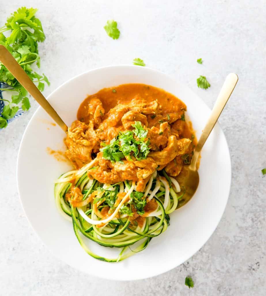 Simple Skinny Chicken Tikka Masala with Zoodles | MEtirement