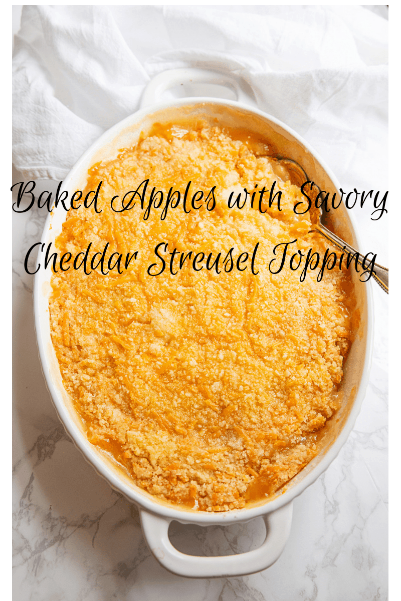 Baked Apples with Savory Cheddar Streusel Topping